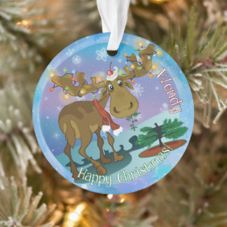 Christmas Moose Ornament