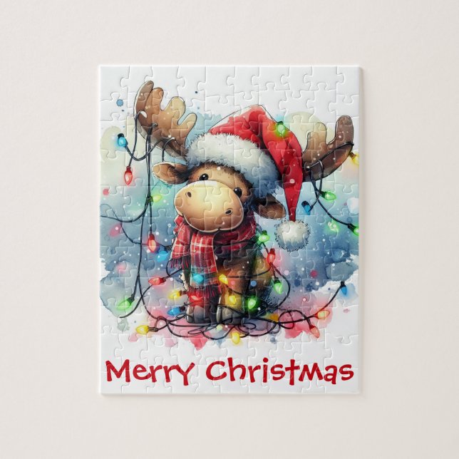 Christmas Moose Puzzle (Vertical)
