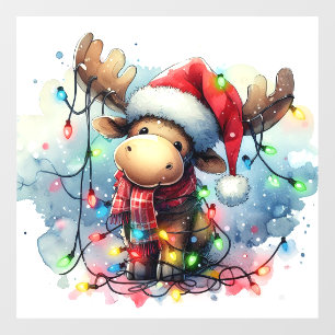 Christmas Moose Window Cling