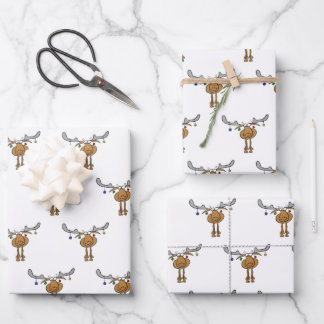 Christmas Moose Wrapping Paper
