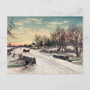 Christmas Morn, fine art painting, Postcard