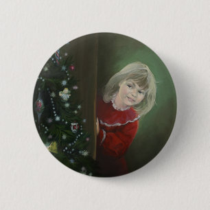 Christmas Morning 6 Cm Round Badge