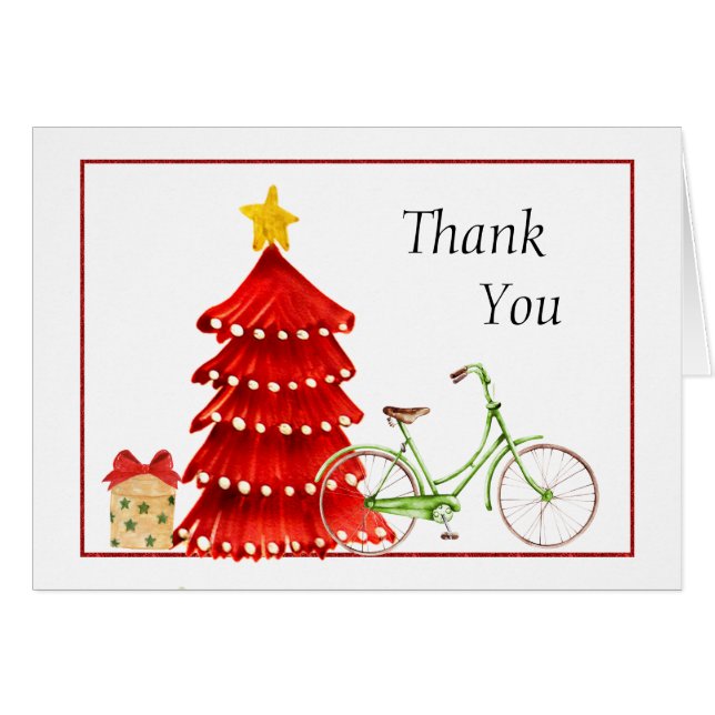 Christmas Morning Bicycle Thank You (Front Horizontal)