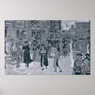 Christmas Morning in Old New York Poster