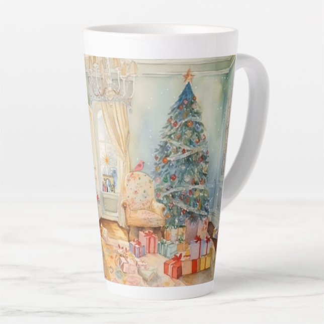 Christmas Morning Latte Mug (Right Angle)