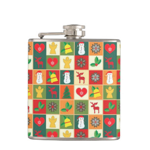 Christmas Morning Presents Hip Flask