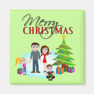 Christmas Morning Refrigerator Fridge Magnet