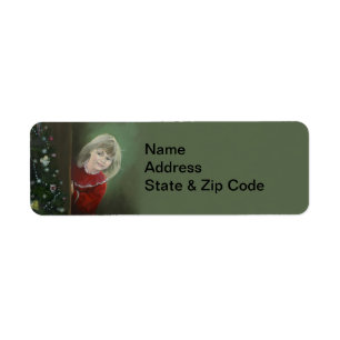Christmas Morning Return Address Label
