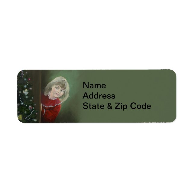 Christmas Morning Return Address Label (Front)