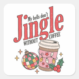 Christmas Morning Ritual - Coffee Lovers Square Sticker