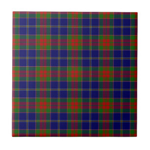 Christmas Morning Scottish Tartan Pattern Ceramic Tile