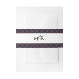 Christmas Morning Scottish Tartan Pattern Invitation Belly Band