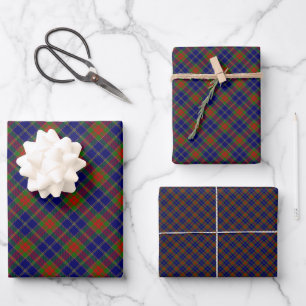 Christmas Morning Scottish Tartan Pattern Wrapping Paper Sheet