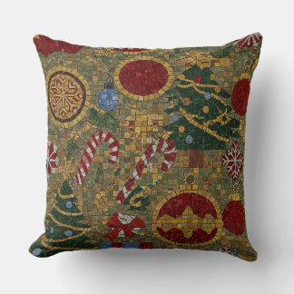 Christmas Mosaic Tile Art Cushion