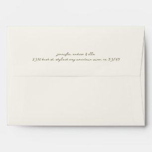 christmas moss green ink beige addressed custom envelope