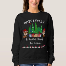 Christmas Most Likely To Meditate Funny  Reindeer