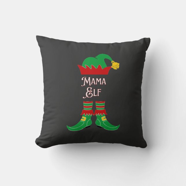 Christmas Mother Elf  Cushion (Front)