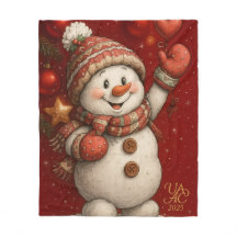 Christmas motif on a red background