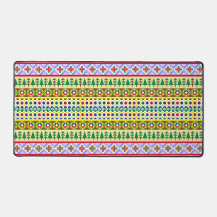 Christmas Motif Pattern Desk Mat