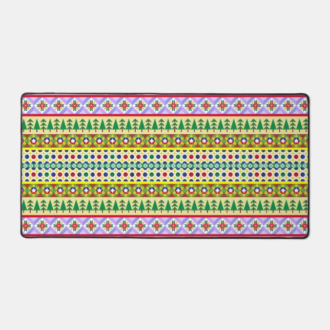 Christmas Motif Pattern Desk Mat (Front)