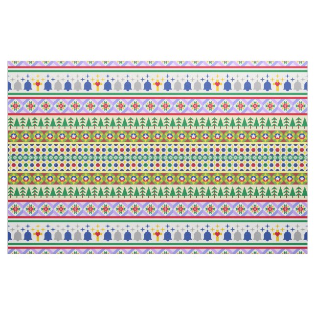 Christmas Motif Pattern Fabric (Yard)