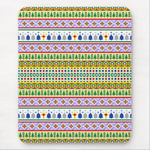 Christmas Motif Pattern Mouse Pad