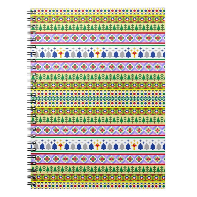 Christmas Motif Pattern Notebook (Front)