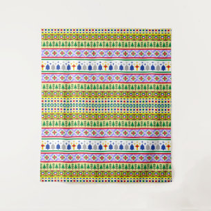 Christmas Motif Pattern Tapestry