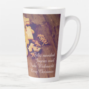 Christmas Motif with Cookies, Sweets and Spices Latte Mug