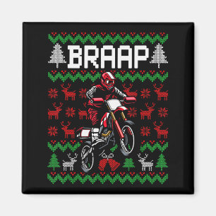Christmas Motorcycle Motocross Braap Dirt Bike  Magnet