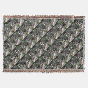 Christmas Mountain Goats Throw Blanket