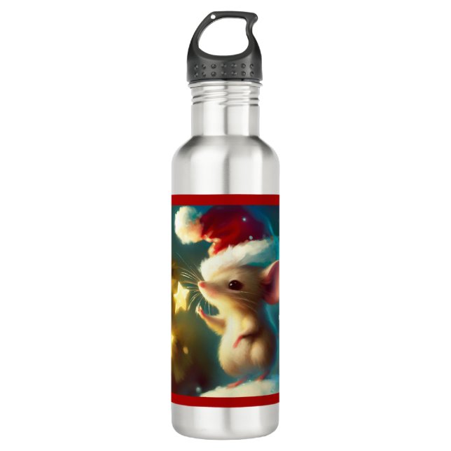 Christmas Mouse 1 710 Ml Water Bottle (Front)