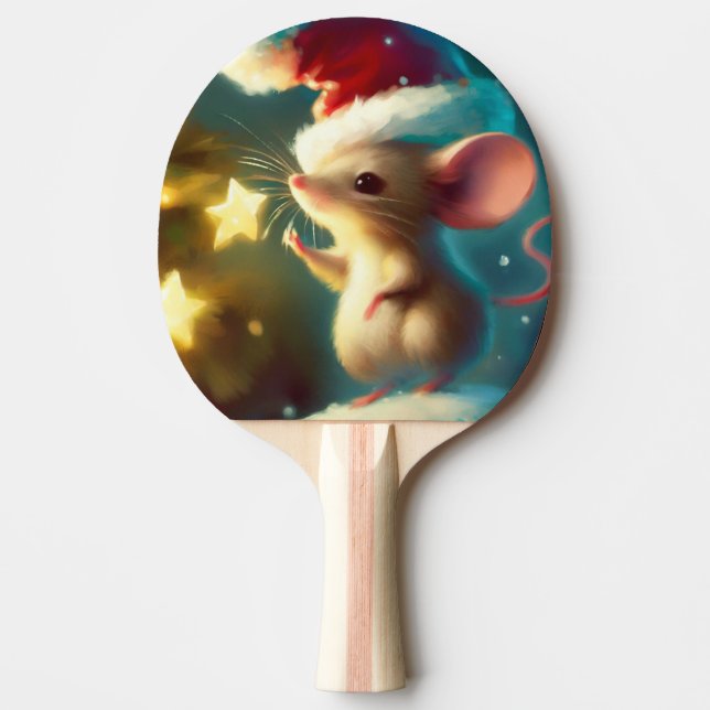 Christmas Mouse (1) Ping Pong Paddle (Front)
