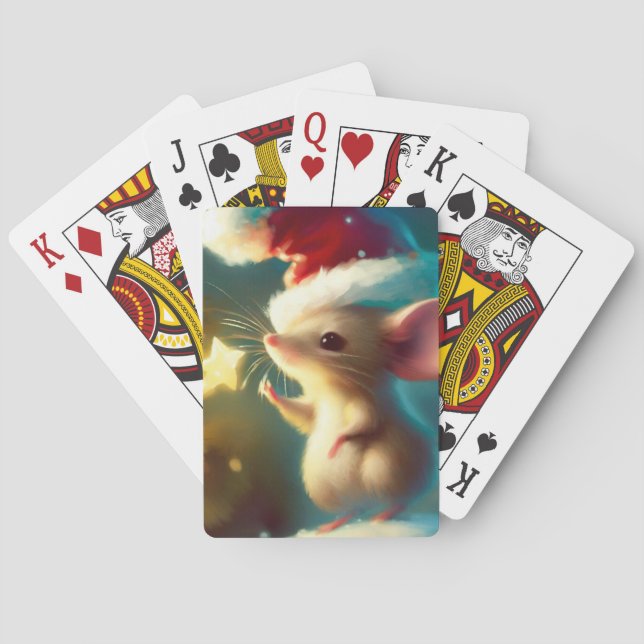 Christmas Mouse (1) Playing Cards (Back)
