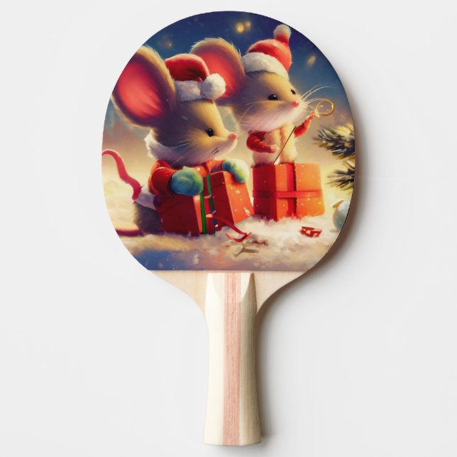 Christmas Mouse (3) Ping Pong Paddle (Front)