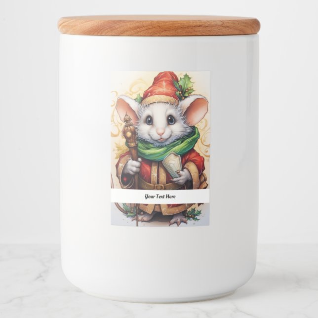 Christmas Mouse 4 Your Text Here Food Label (Front)