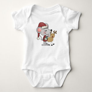 Christmas Mouse and Baby Bodysuit
