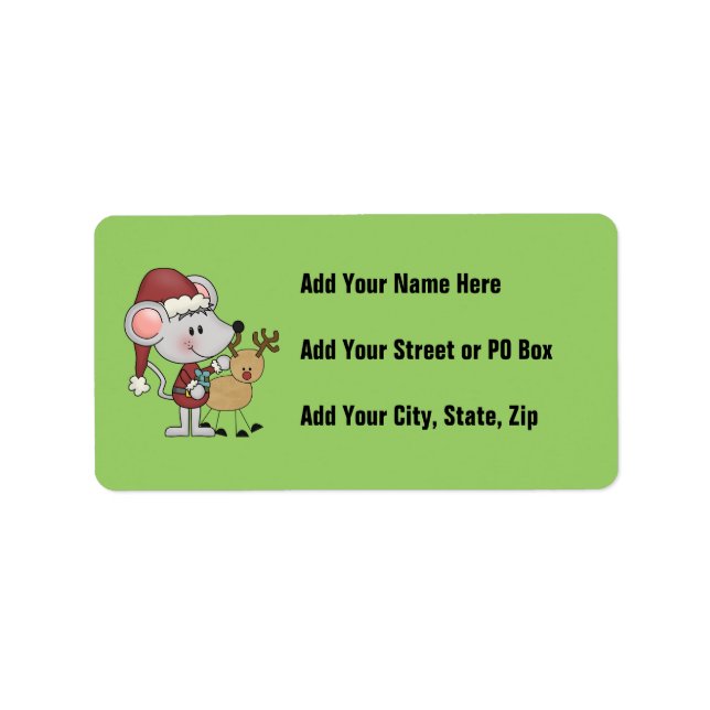 Christmas Mouse and Label (Front)