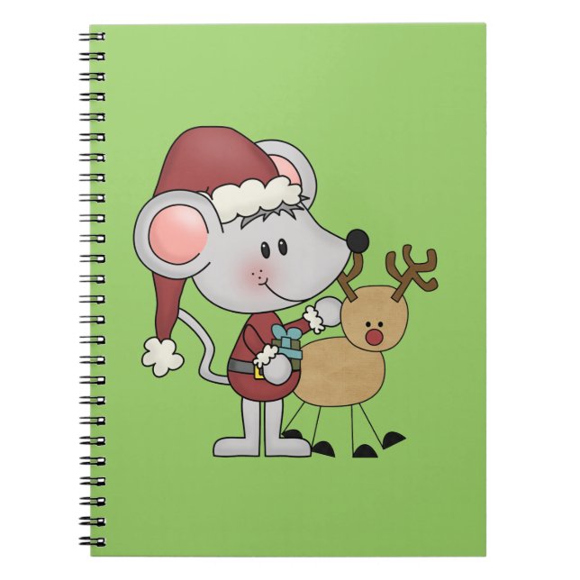 Christmas Mouse and Notebook (Front)