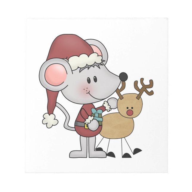 Christmas Mouse and Notepad (Front)