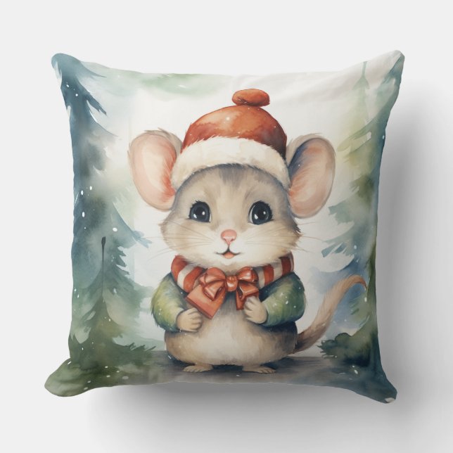 Christmas Mouse Cushion (Front)
