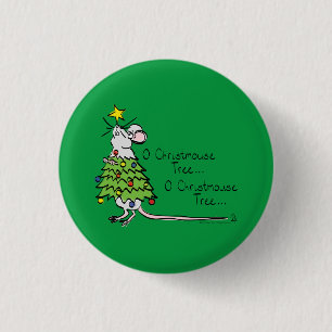 Christmas Mouse Cute Funny Holiday 3 Cm Round Badge