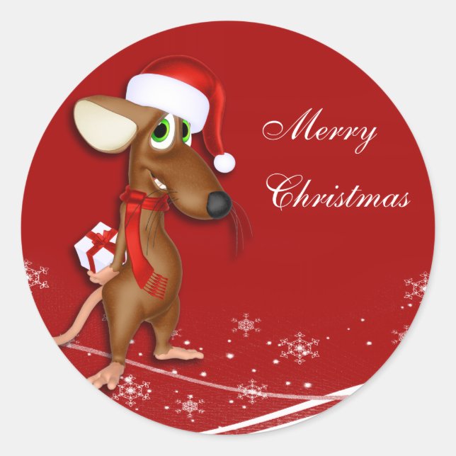 Christmas Mouse Gift Tag (Front)