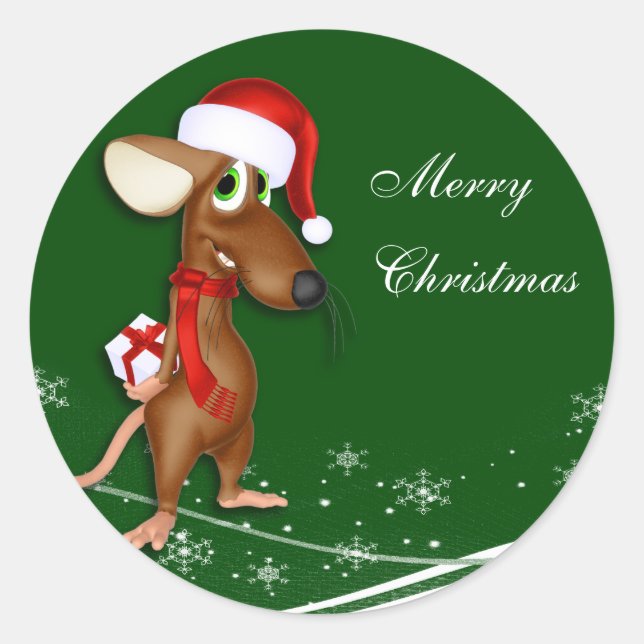 Christmas Mouse Gift Tag (Front)
