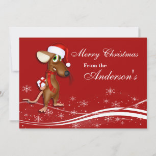 Christmas Mouse Greeting Card