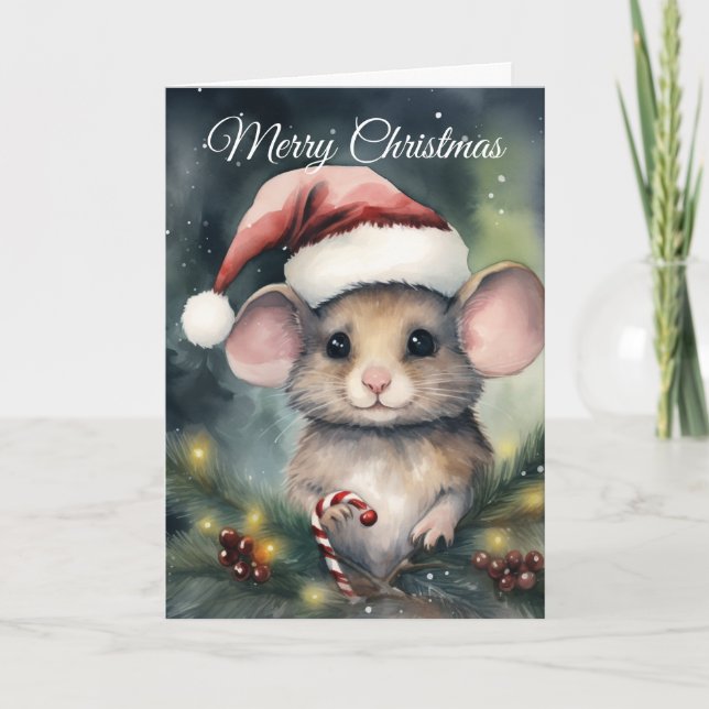 Christmas Mouse Holiday Card (Front)