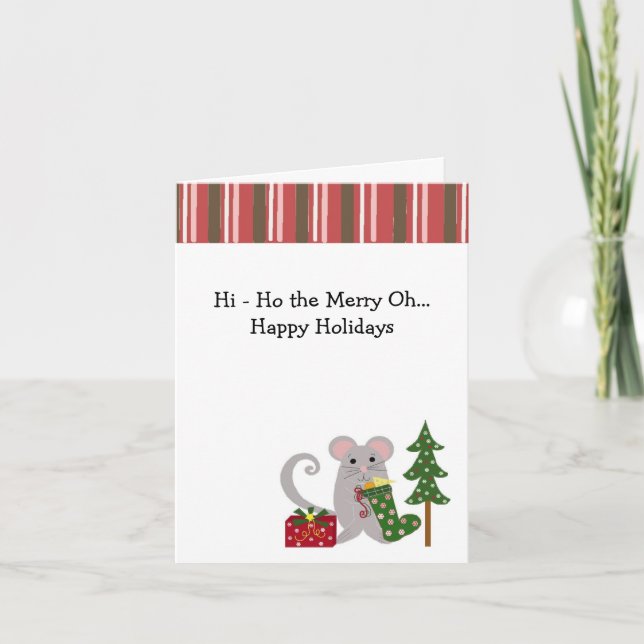 Christmas Mouse Holiday Card (Front)