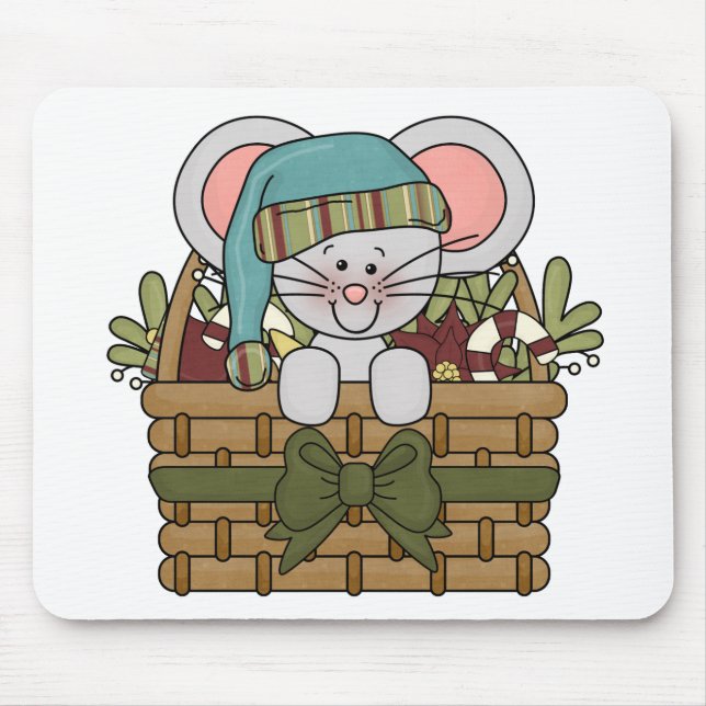 Christmas Mouse in Basket Pad (Front)