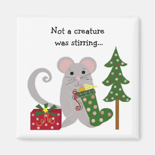 Christmas Mouse Magnet
