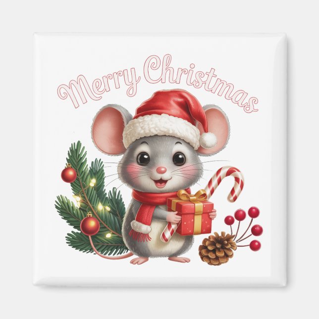 Christmas Mouse Magnet (Front)